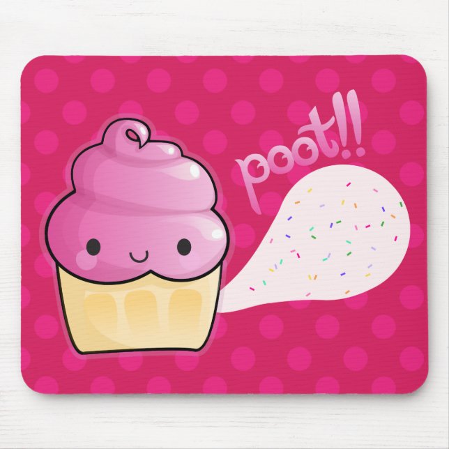 Cupcakes Furz Sprinkles Rosa Mousepad (Vorne)