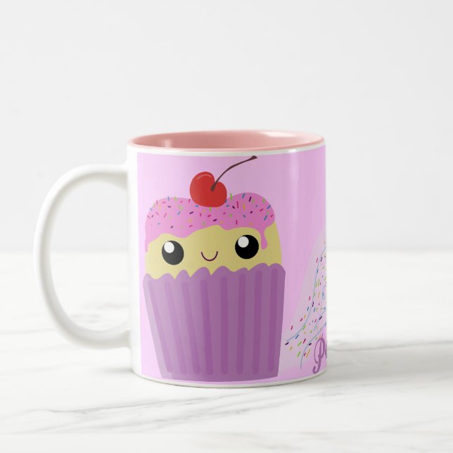 Cupcakes Furz Sprinkles Zweifarbige Tasse (Links)