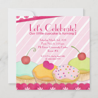Cupcakes Galore!Einladung zur Geburtstagspartei Einladung