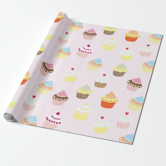Cupcakes Geschenkpapier (Ungerollt)