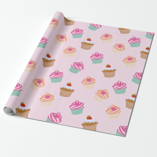 Cupcakes Geschenkpapier (Ungerollt)