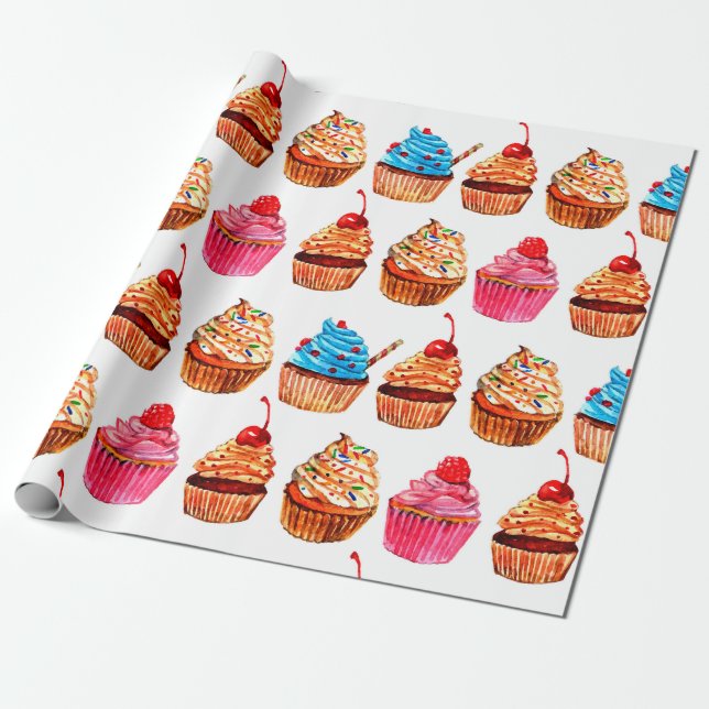 Cupcakes Geschenkpapier (Ungerollt)