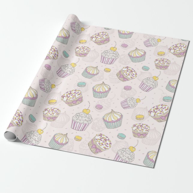 Cupcakes Geschenkpapier (Ungerollt)