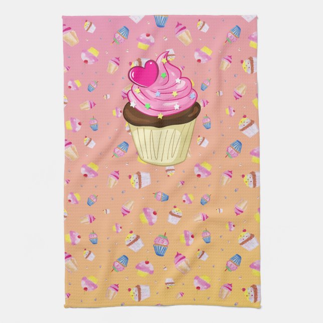 Cupcakes Geschirrtuch (Vertikal)