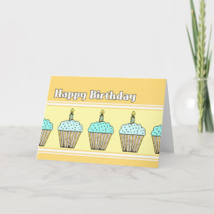 Cupcakes Happy Birthday Card Karte