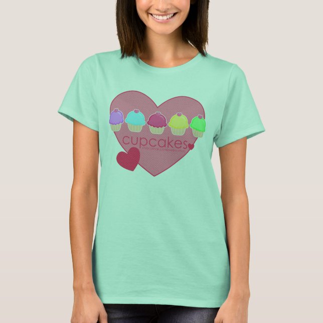 cupcakes heart v.01 T-Shirt (Vorderseite)
