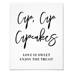 Cupcakes Hochzeitschild Poster vertikal