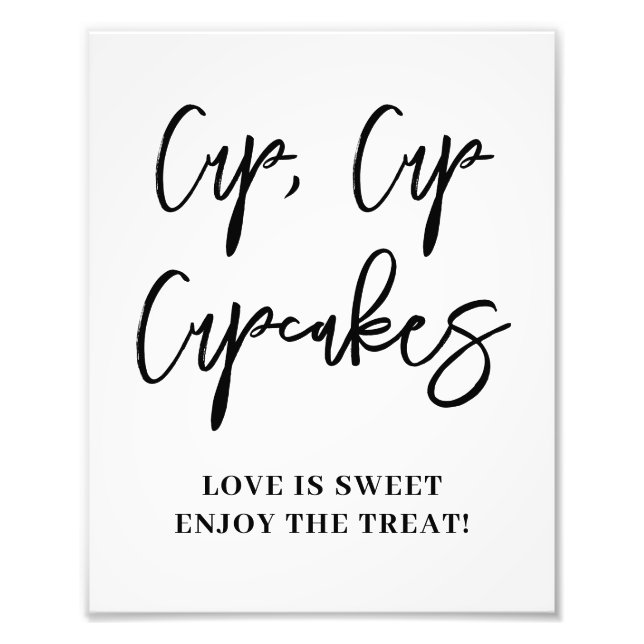 Cupcakes Hochzeitschild Poster vertikal (Vorne)