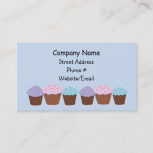 Cupcakes in einer Reihe Visitenkarte