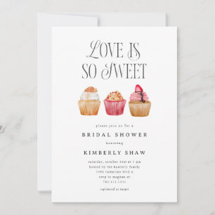 Cupcakes Liebe ist so süßes Brautparty Einladung