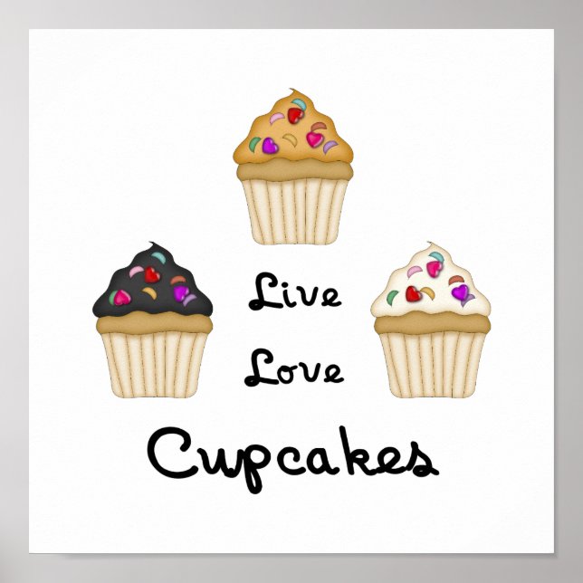 Cupcakes Live Liebe Poster (Vorne)