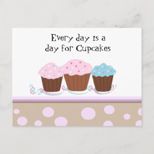 Cupcakes mit einer süßen Aufschrift Postkarte