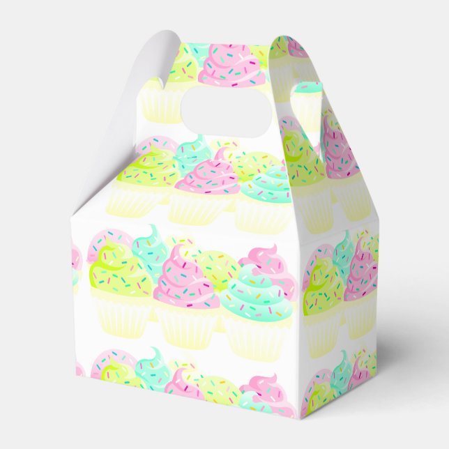 Cupcakes N Sprinklen - Gastgeschenk Box Geschenkschachtel (Vorderseite)