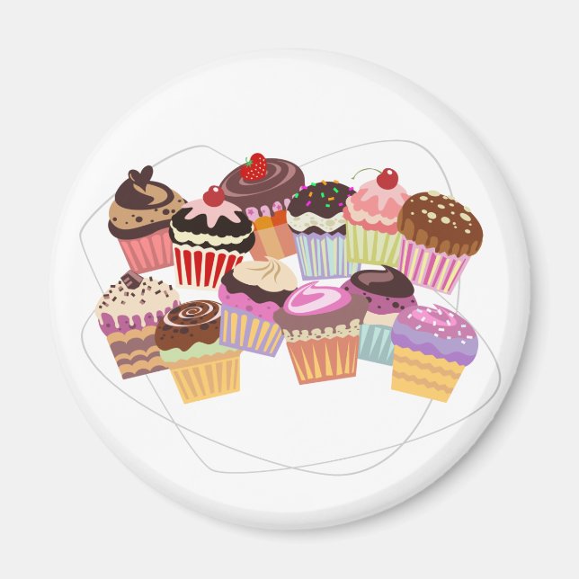 Cupcakes-Paradies Magnet (Vorne)