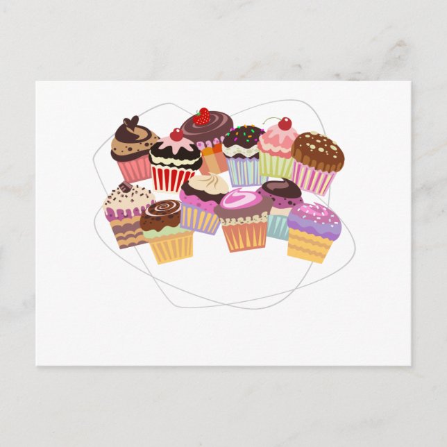 Cupcakes-Paradies Postkarte (Vorderseite)