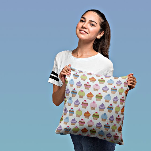 Cupcakes & Polka Dots dekorative Keuchkissen Kissen (Von Creator hochgeladen)