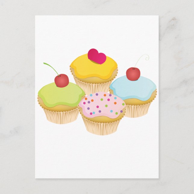 Cupcakes Postkarte (Vorderseite)