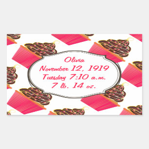 Cupcakes Rechteckiger Aufkleber