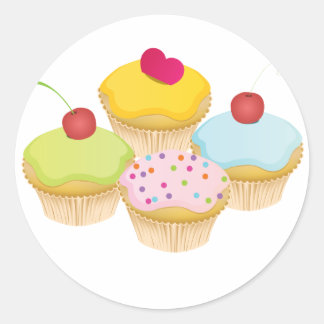 Cupcakes Runder Aufkleber