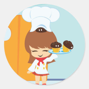 Cupcakes Runder Aufkleber