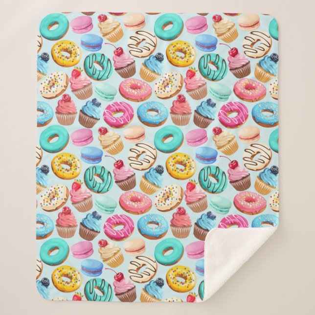 Cupcakes Sherpa Blanket Sherpadecke (Vorderseite)