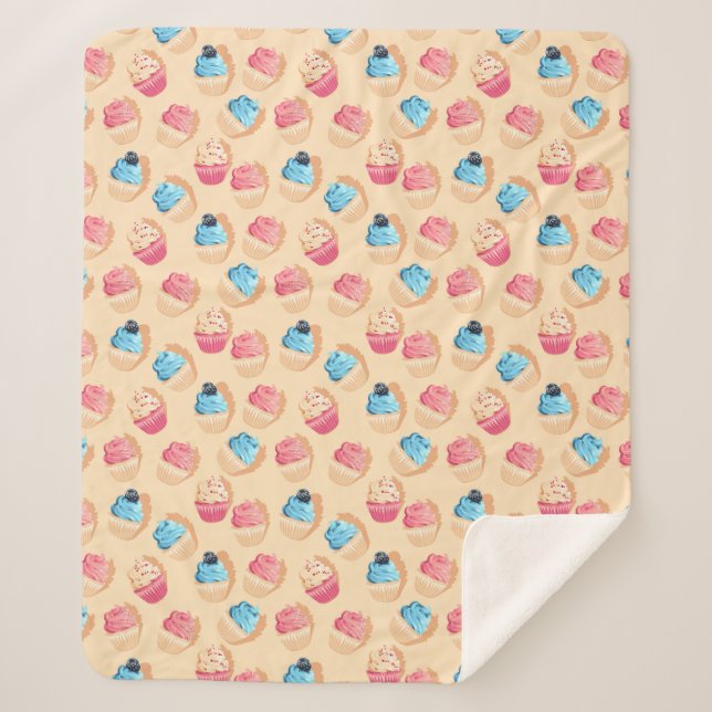 Cupcakes Sherpa Blanket Sherpadecke (Vorderseite)