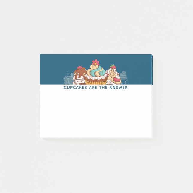 Cupcakes sind das Answer Funny Sprichwort Post-it Klebezettel (Vorderseite)