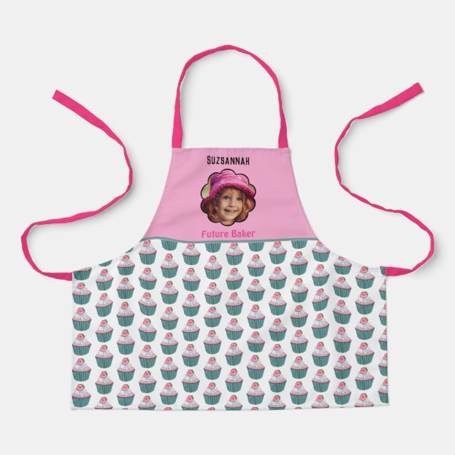 Cupcakes Skalierte benutzerdefinierte Vorlagenname Schürze (Vorderseite)