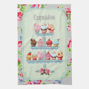 Cupcakes Teetücher. Geschirrtuch