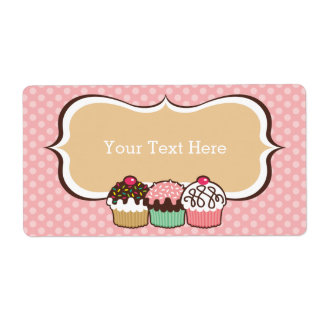 Cupcakes Trio Buchzeichen Labels