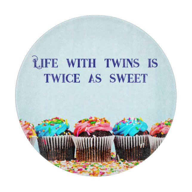 Cupcakes Twins Cutting Board Schneidebrett (Vorderseite)
