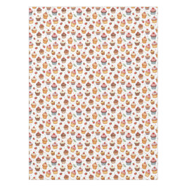 Cupcakes und Erdbeeren Tischdecke