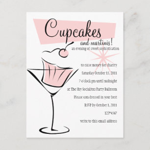 Cupcakes und Martinis! Einladung