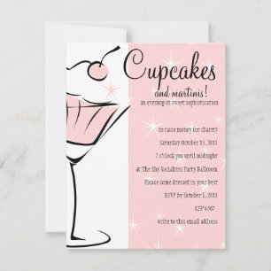 Cupcakes und Martinis Einladung