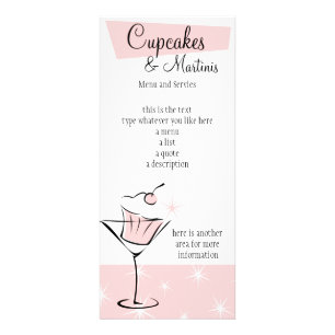 Cupcakes und Martinis! Werbekarte