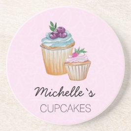 CupCakes und Obst Wasserfarbe Getränkeuntersetzer