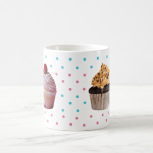 Cupcakes und Polka Punkte Klassische Tasse