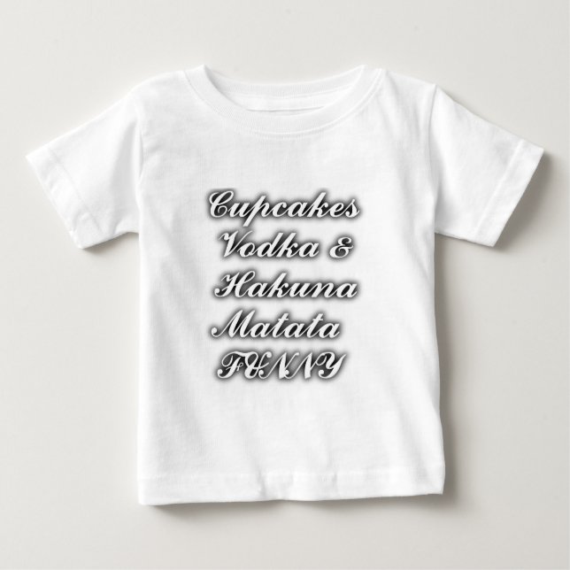 Cupcakes Vodka Hakuna Matata FUNNY Baby T-shirt (Vorderseite)