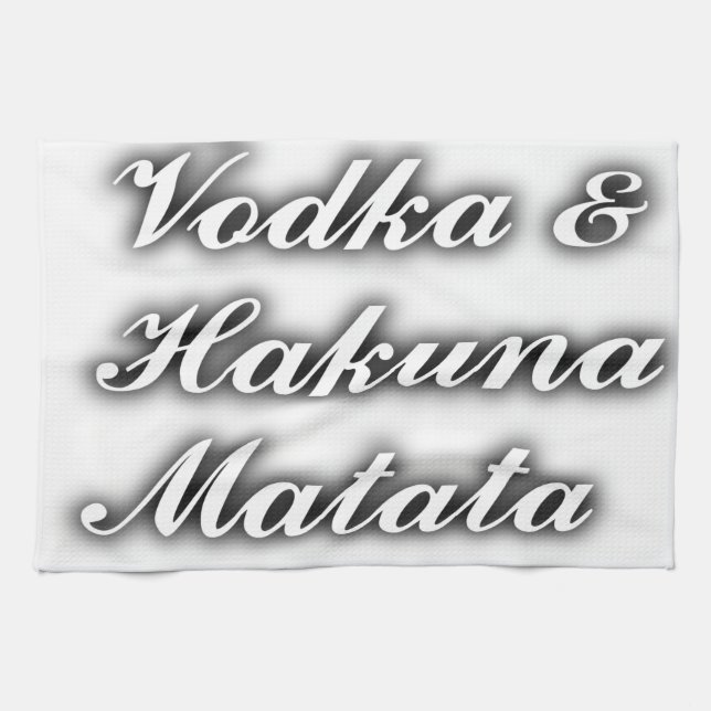 Cupcakes Vodka Hakuna Matata FUNNY Handtuch (Horizontal)