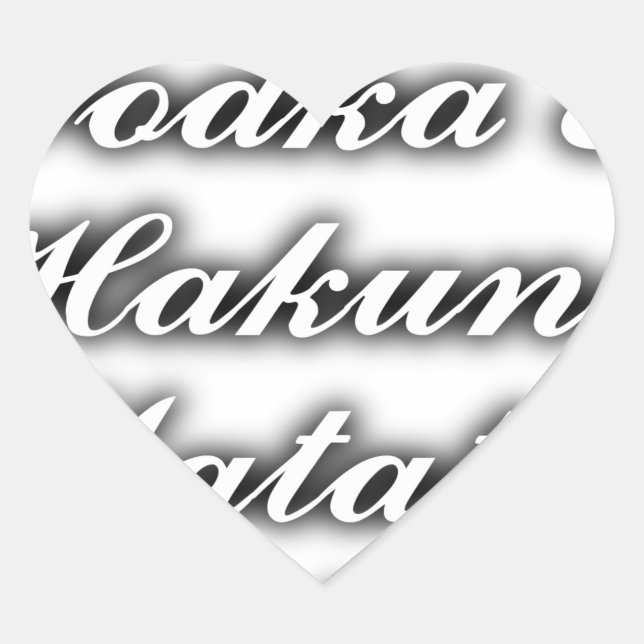 Cupcakes Vodka Hakuna Matata FUNNY Herz-Aufkleber (Vorderseite)