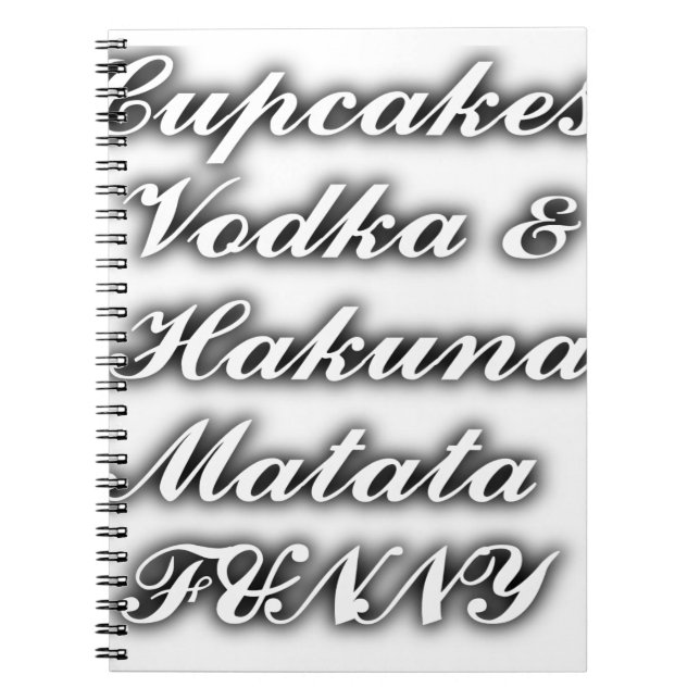 Cupcakes Vodka Hakuna Matata FUNNY Notizblock (Vorderseite)
