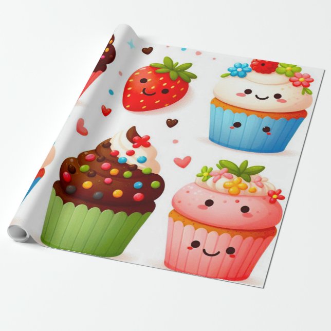 Cupcakes Wrapper Geschenkpapier (Ungerollt)