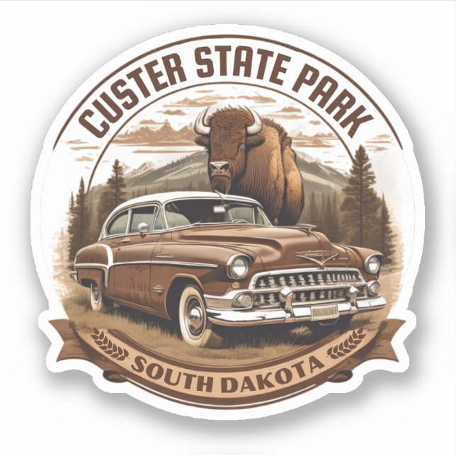 Cuper Staat Park South Dakota Aufkleber (Vorderseite)