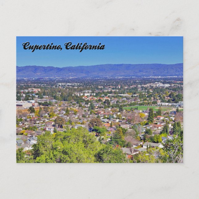 Cupertino, kalifornische Postkarte (Vorderseite)