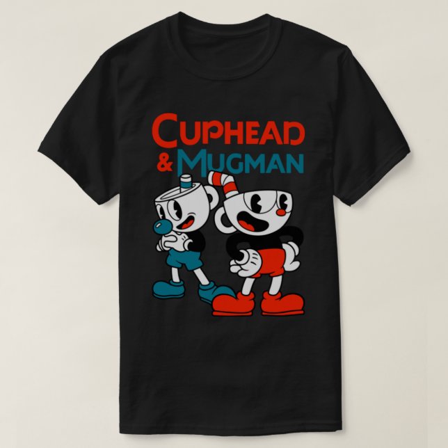 Cuphead _amp_ Mugman - Kopf T-Shirt (Design vorne)
