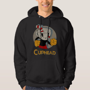 Cuphead Circle Shadow Profile Vintag Hoodie