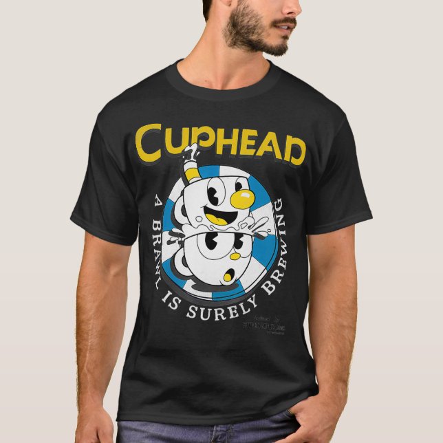 Cuphead Mugman Poker Chip Brewing Brawl T-Shirt (Vorderseite)