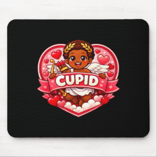 Cupid Afroamerikanischer Valentinstag Mousepad