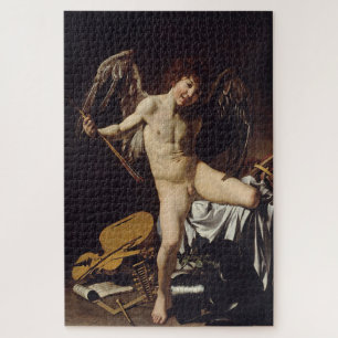 Cupid als Victor (Amor Vincit Omnia) von Caravaggi Puzzle