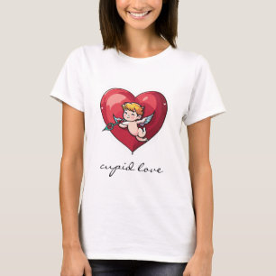 Cupid am roten Herz T-Shirt